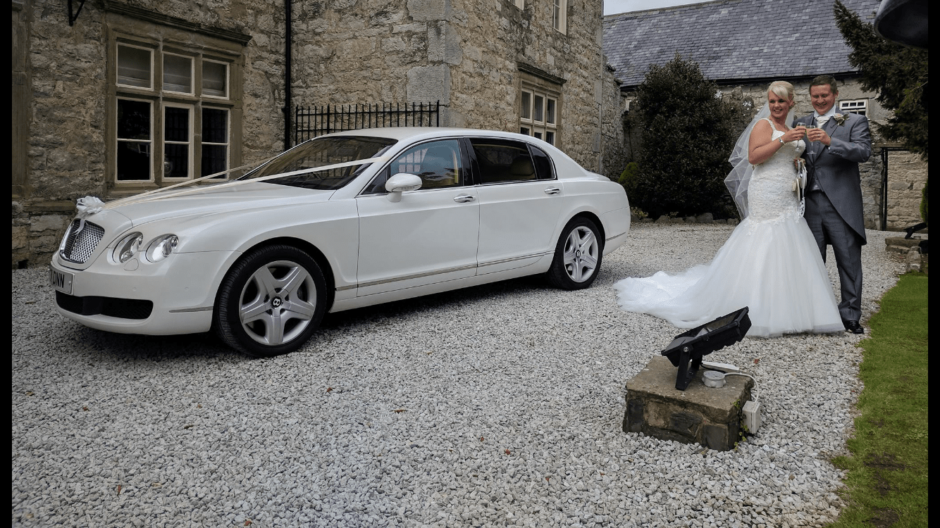 Mercedes white wedding cars St Helens