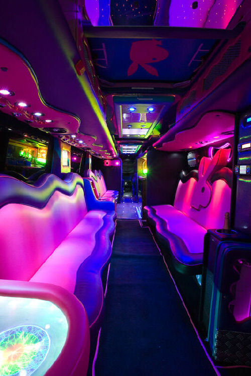 party bus interior Liverpool